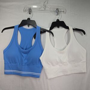 Danskin Sports Bras Comfortable Soft Pullover Lightly Padded Set of 2 Large